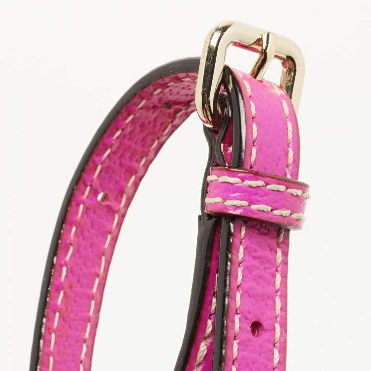 Pre Owned Kate Spade Pink Leather Wellesley Rachelle Satchel