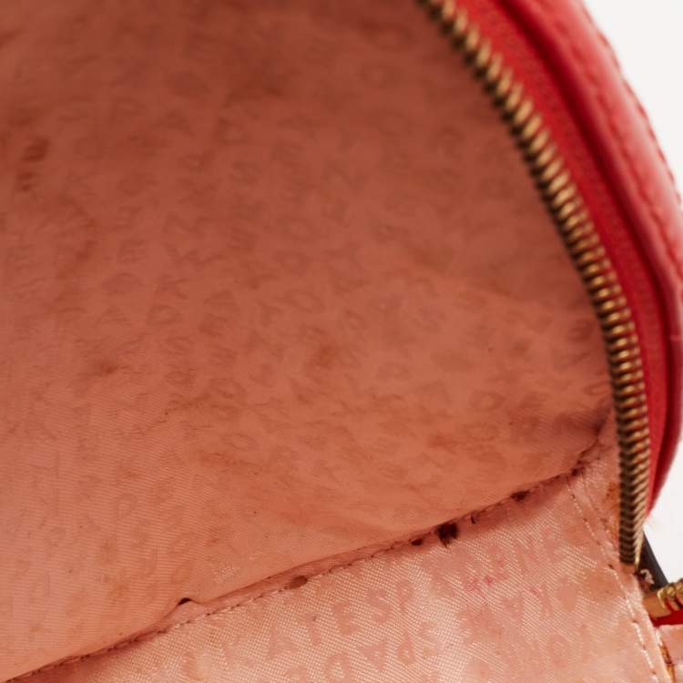 Pre Owned Kate Spade Red Leather Montigo Avenue Circle Satchel