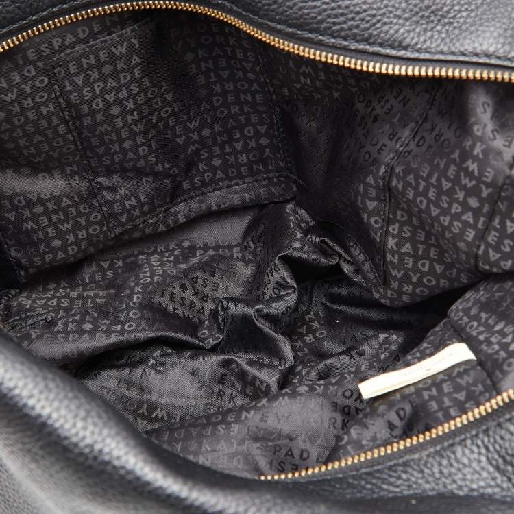 Pre Owned Kate Spade Black Leather Zip Satchel 