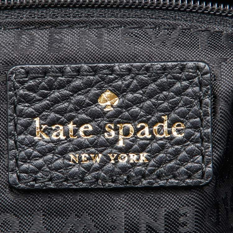 Pre Owned Kate Spade Black Leather Zip Satchel 