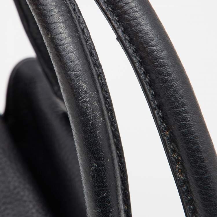Pre Owned Kate Spade Black Leather Zip Satchel 