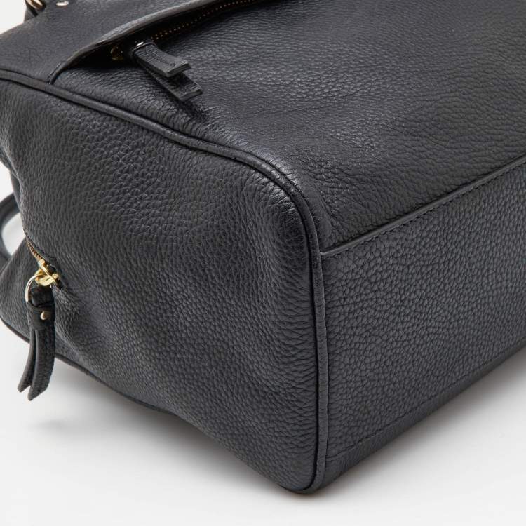 Pre Owned Kate Spade Black Leather Zip Satchel 