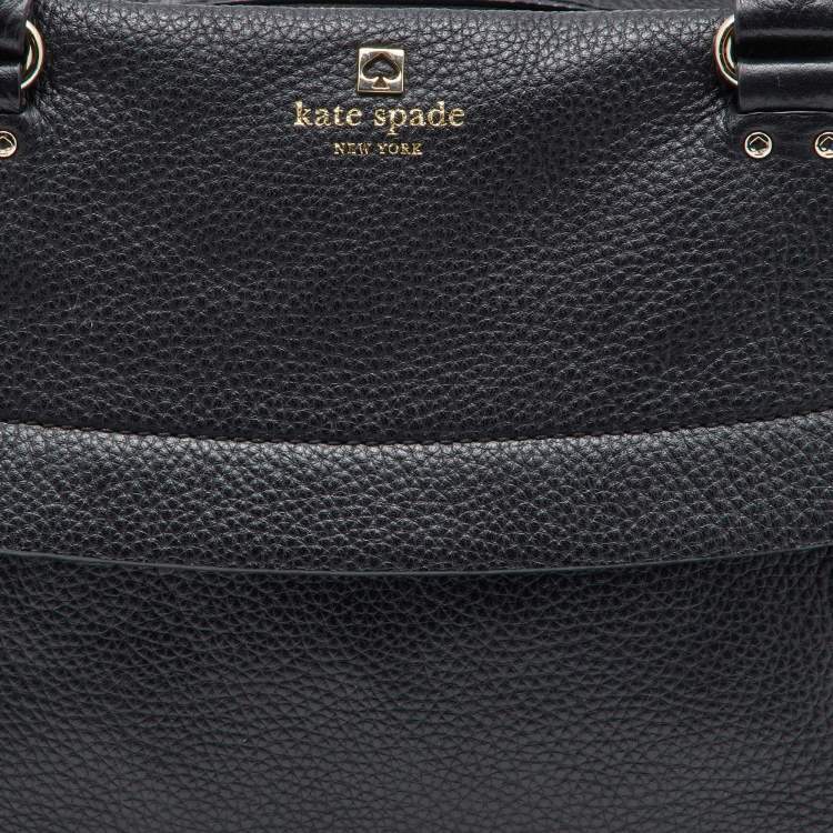 Pre Owned Kate Spade Black Leather Zip Satchel 