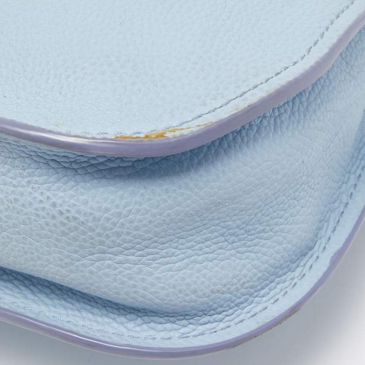 Pre Owned Kate Spade Light Blue Leather Orchard Street Hemsley Crossbody Bag