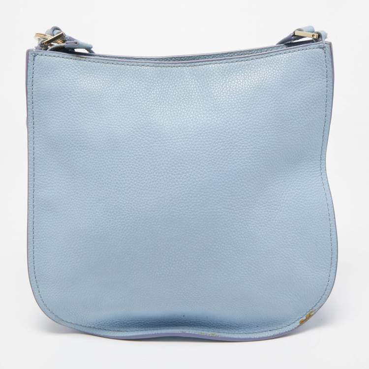 Pre Owned Kate Spade Light Blue Leather Orchard Street Hemsley Crossbody Bag