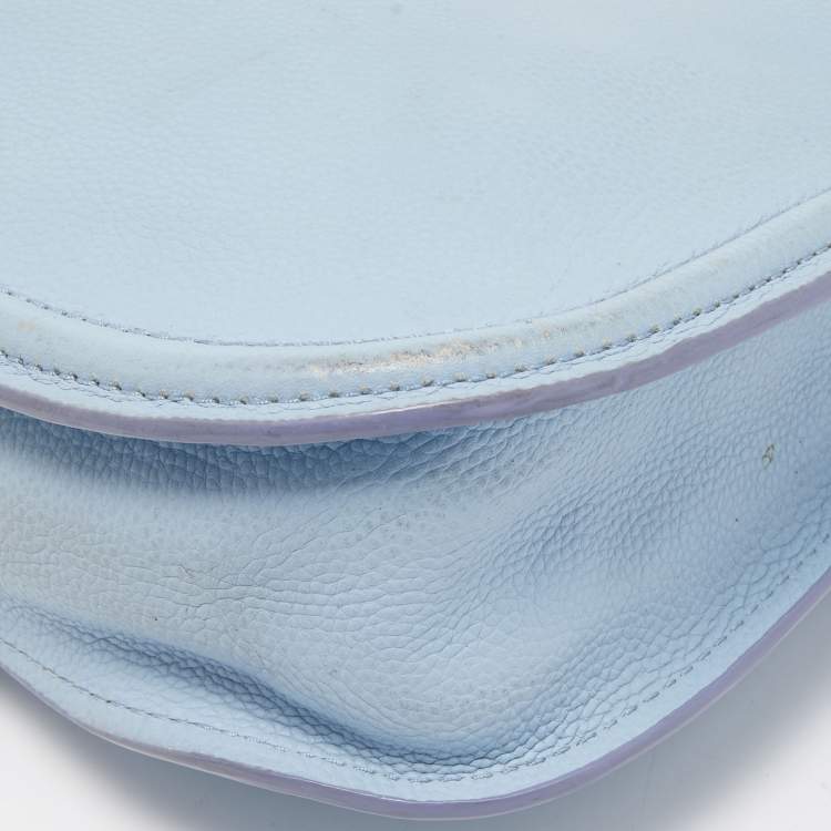 Pre Owned Kate Spade Light Blue Leather Orchard Street Hemsley Crossbody Bag