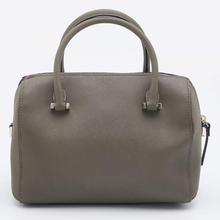 مملوكة مسبقًا Kate Spade Olive Green Saffiano Leather Cameron Street Mega Lane Bowler Bag