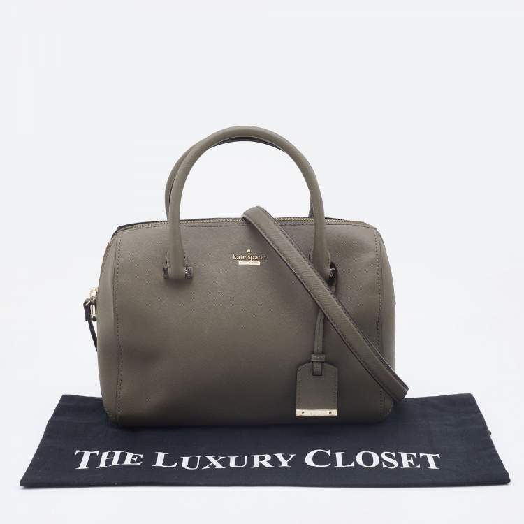 مملوكة مسبقًا Kate Spade Olive Green Saffiano Leather Cameron Street Mega Lane Bowler Bag