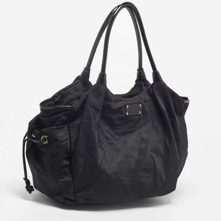 Pre Owned Kate Spade Black Nylon and Patent Leather Stevie Diaper Bag