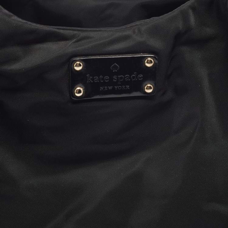 Pre Owned Kate Spade Black Nylon and Patent Leather Stevie Diaper Bag