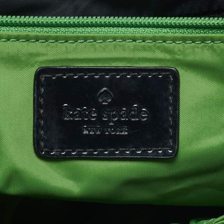 Pre Owned Kate Spade Black Nylon and Patent Leather Stevie Diaper Bag