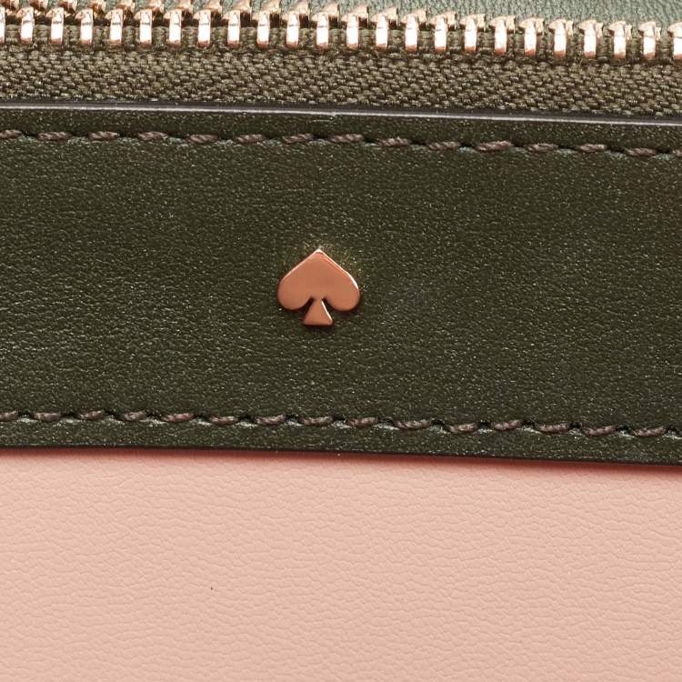 Pre Owned Kate Spade Dark Green Leather Nicola Twistlock Shoulder Bag 