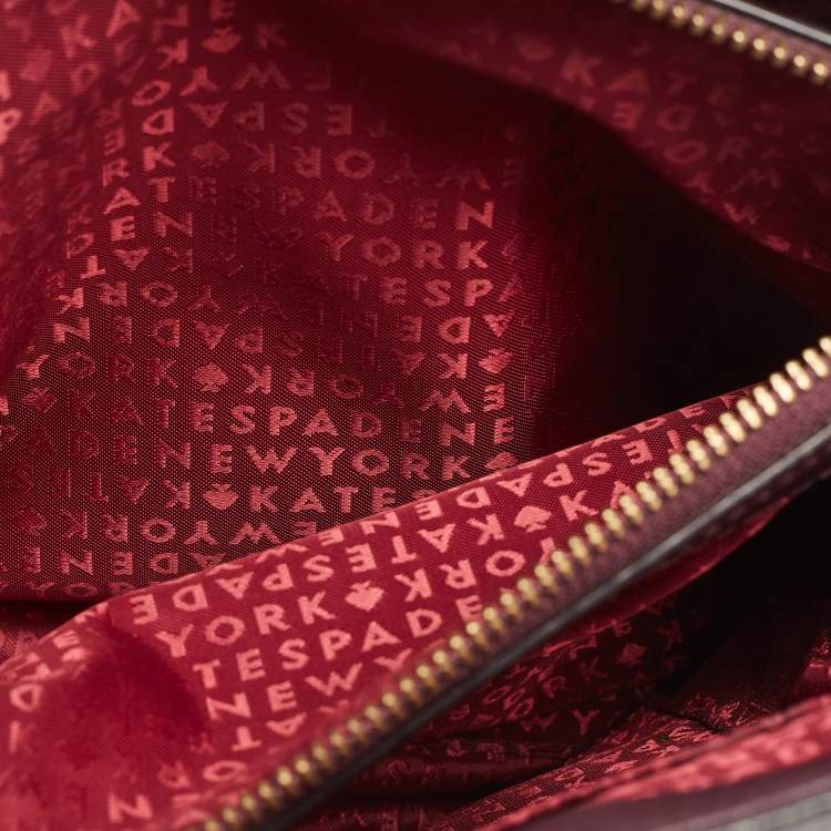 Pre Owned Kate Spade Purple Saffiano Leather Laurel Way Evangelie Satchel