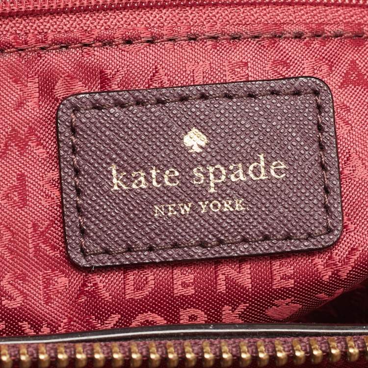 Pre Owned Kate Spade Purple Saffiano Leather Laurel Way Evangelie Satchel