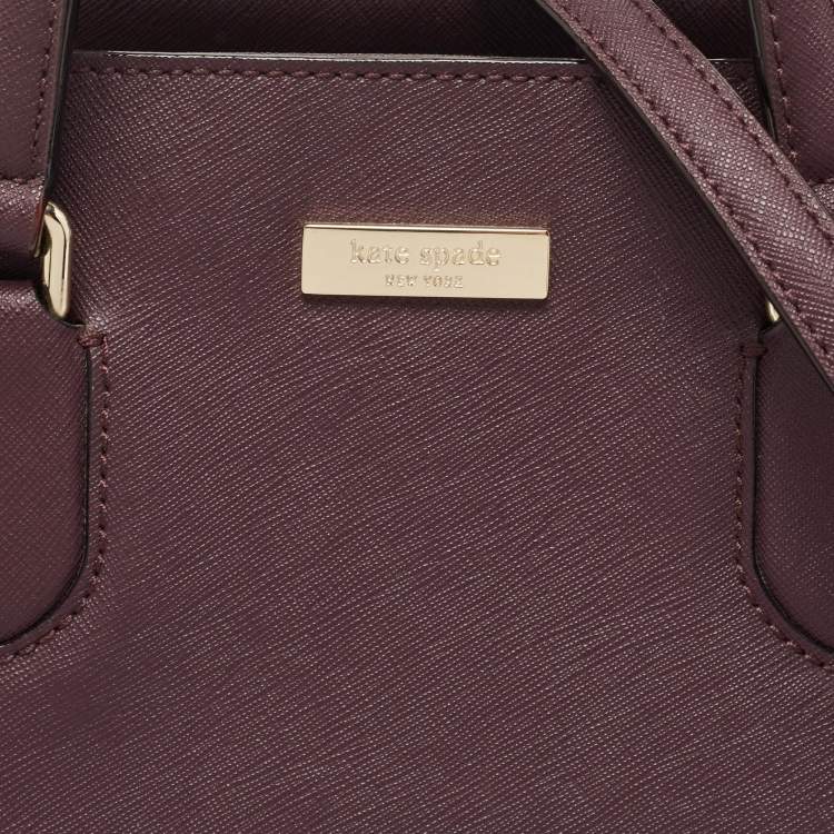 Pre Owned Kate Spade Purple Saffiano Leather Laurel Way Evangelie Satchel