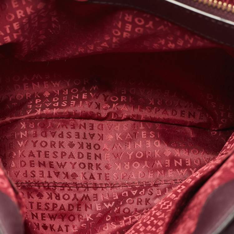 Pre Owned Kate Spade Purple Saffiano Leather Laurel Way Evangelie Satchel