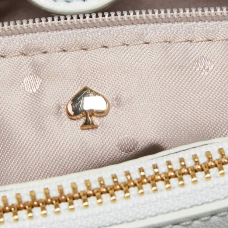 Pre Owned Kate Spade Light Blue Quilted Leather Emerson Place Phoebe Tote
