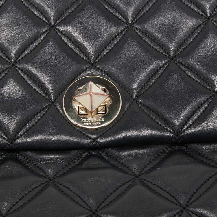 مملوكة مسبقًا Kate Spade Black Quilted Leather Natalia Crossbody Bag