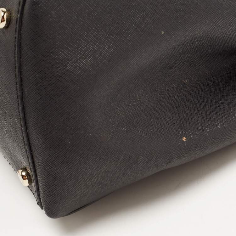 مملوكة مسبقًا Kate Spade Black Saffiano Leather Bow Tote