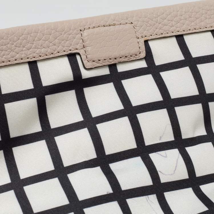 Pre Owned Kate Spade Pink/Black Leather Flap Shoulder Bag