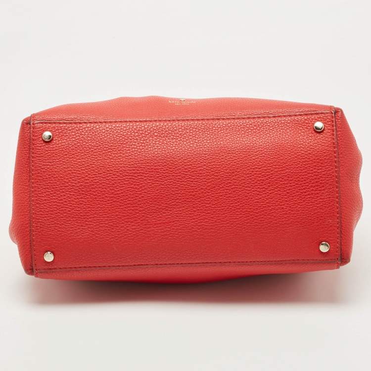 Pre Owned Kate Spade Red Leather Olive Drive Brigette Tote