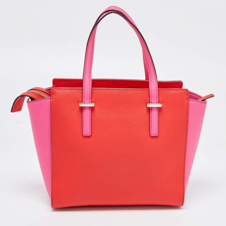 مملوكة مسبقًا Kate Spade Pink/Red Saffiano Leather Cedar Street Hayden Tote