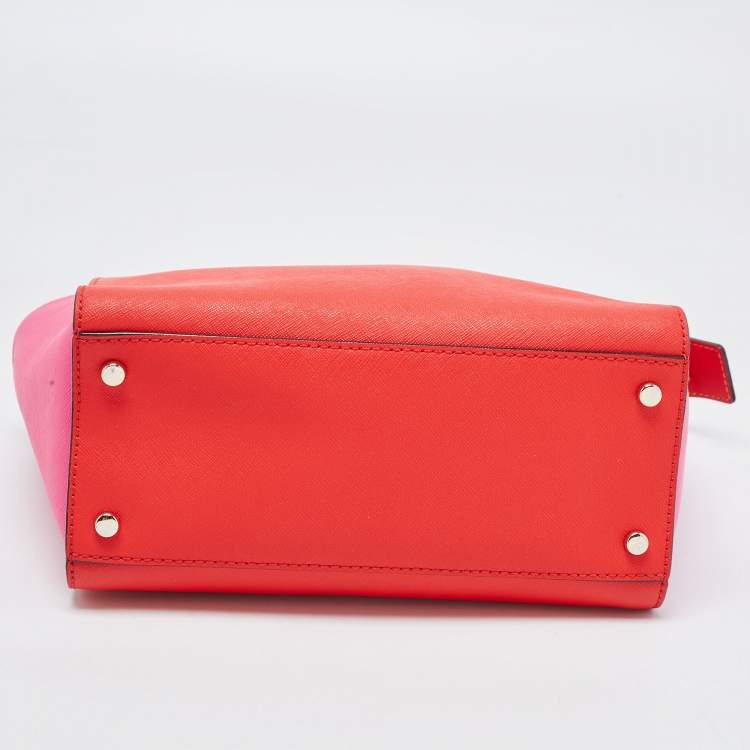 مملوكة مسبقًا Kate Spade Pink/Red Saffiano Leather Cedar Street Hayden Tote