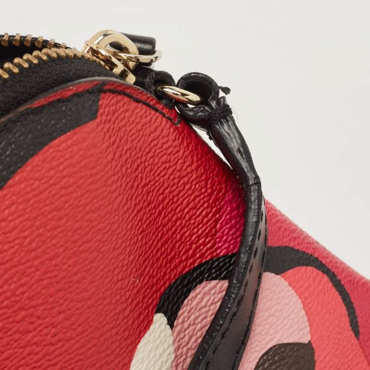Pre Owned Kate Spade Multicolor Floral Leather Crossbody Bag
