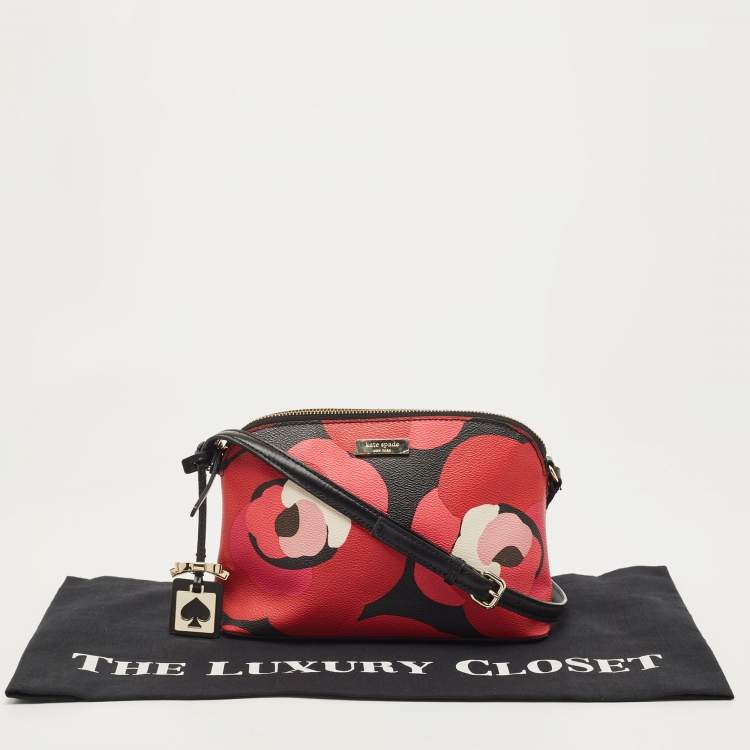 Pre Owned Kate Spade Multicolor Floral Leather Crossbody Bag
