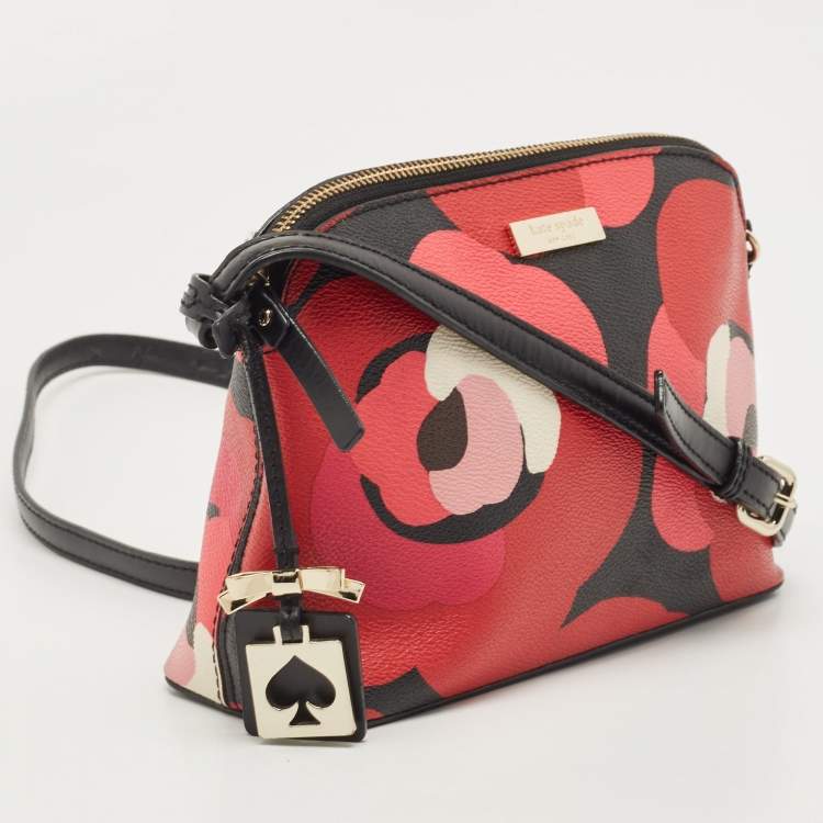 Pre Owned Kate Spade Multicolor Floral Leather Crossbody Bag