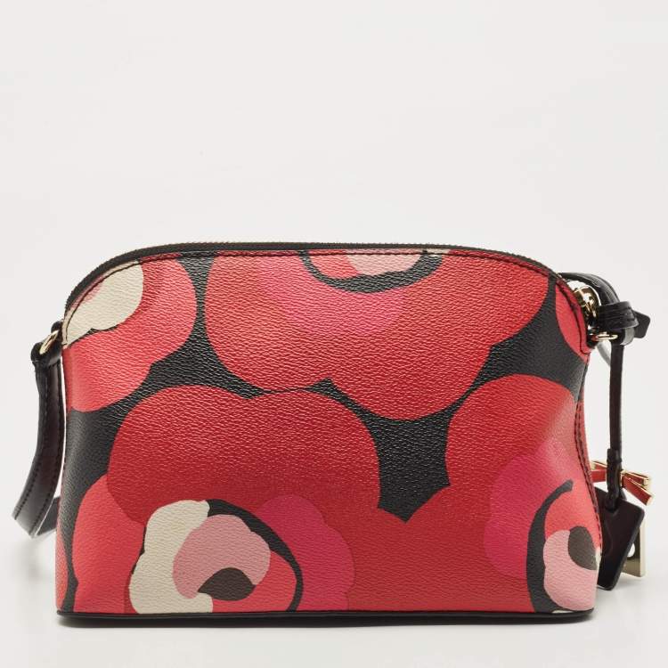 Pre Owned Kate Spade Multicolor Floral Leather Crossbody Bag