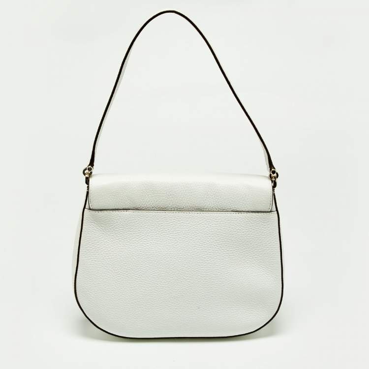 Pre Owned Kate Spade Multicolor Striped Canvas and Leather Medium Leila Top Handle Bag