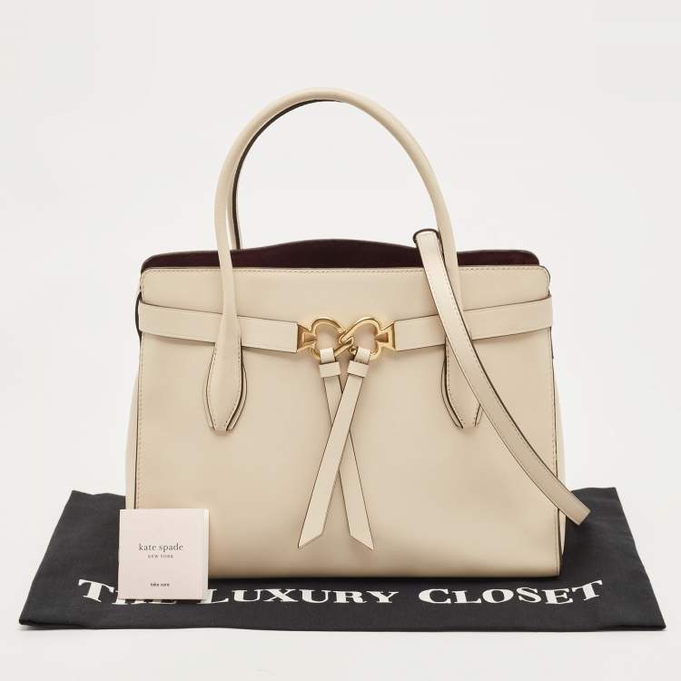 مملوكة مسبقًا Kate Spade Cream Leather Large Toujours Tote