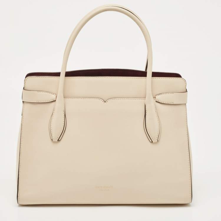 مملوكة مسبقًا Kate Spade Cream Leather Large Toujours Tote