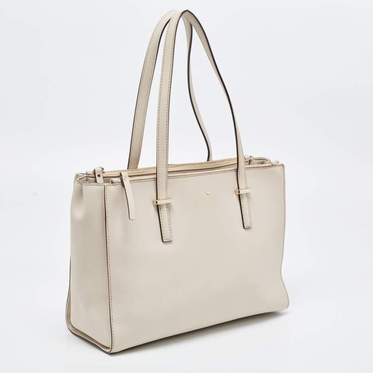 مملوكة مسبقًا Kate Spade Light Beige Leather Cedar Street Jensen Tote