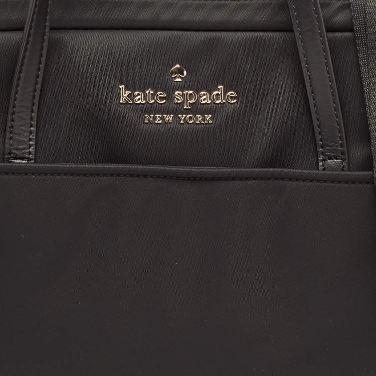 Pre Owned Kate Spade Black Nylon The Little Better Sam Laptop Bag