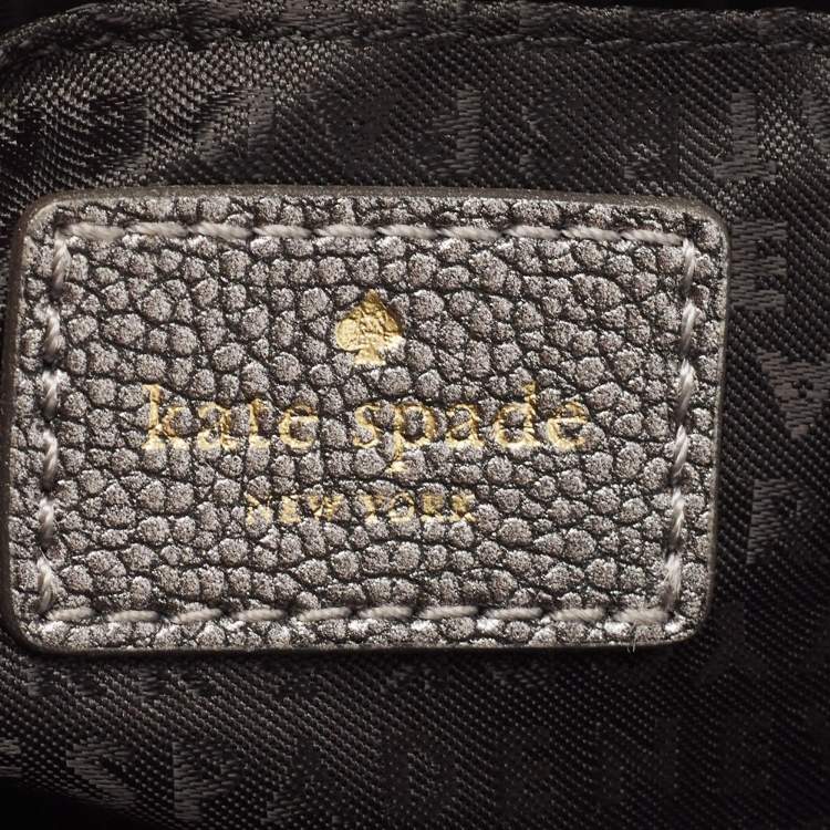 مملوكة مسبقًا Kate Spade Grey Glitter and Leather Small Dome Satchel