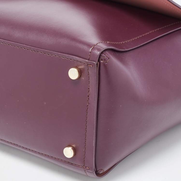 Pre Owned Kate Spade Purple Leather Large Arbour Hill Charline Top Handle Bag
