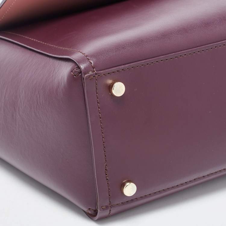 Pre Owned Kate Spade Purple Leather Large Arbour Hill Charline Top Handle Bag