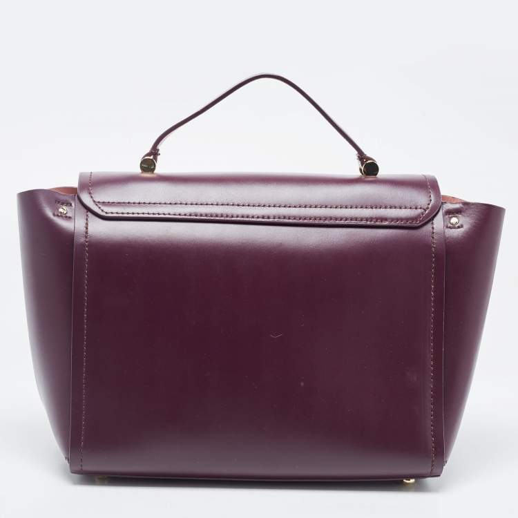 Pre Owned Kate Spade Purple Leather Large Arbour Hill Charline Top Handle Bag