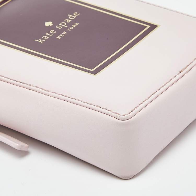 Pre Owned Kate Spade Pink Leather On Pointe Perfume Bottle Crossbody Bag