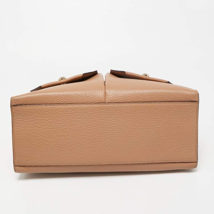 Pre Owned Kate Spade Beige Leather New York Stewart Street Big Boy Tote