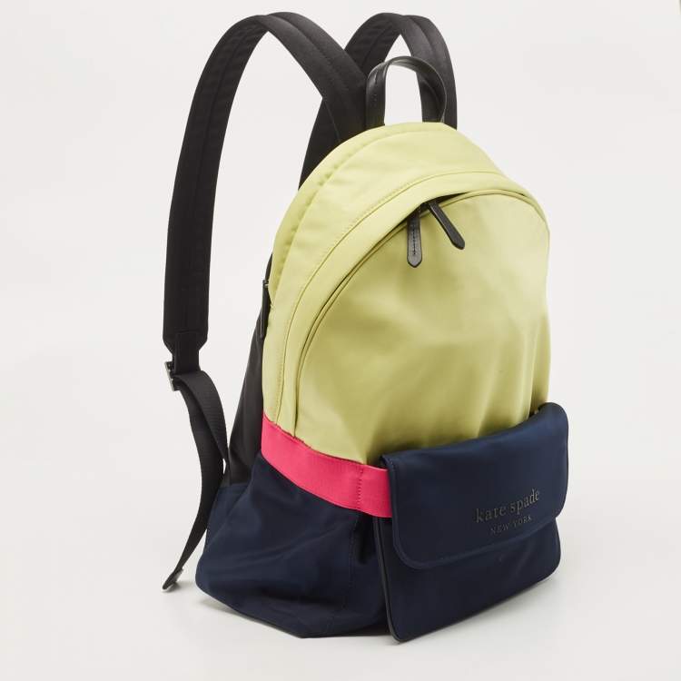 Pre Owned Kate Spade Multicolor Nylon Large Journey Colorblock Backpack