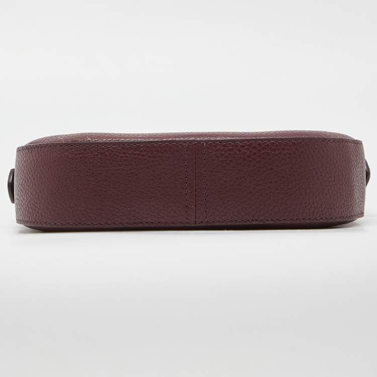 Pre Owned Kate Spade Burgundy Leather Leila North South Crossbody Bag
