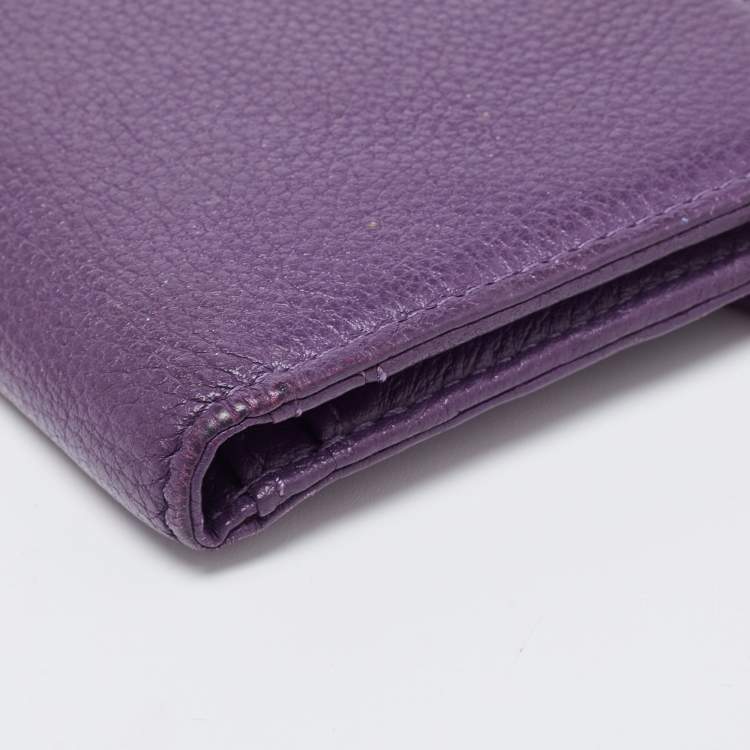 مملوكة مسبقًا Kate Spade Purple Leather New York Staci Bifold Wallet