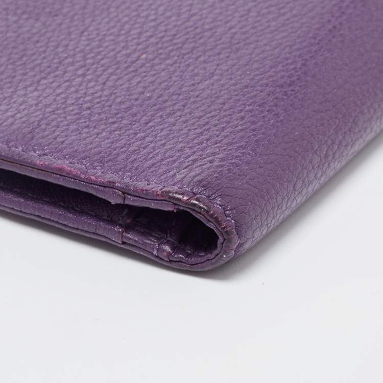 مملوكة مسبقًا Kate Spade Purple Leather New York Staci Bifold Wallet