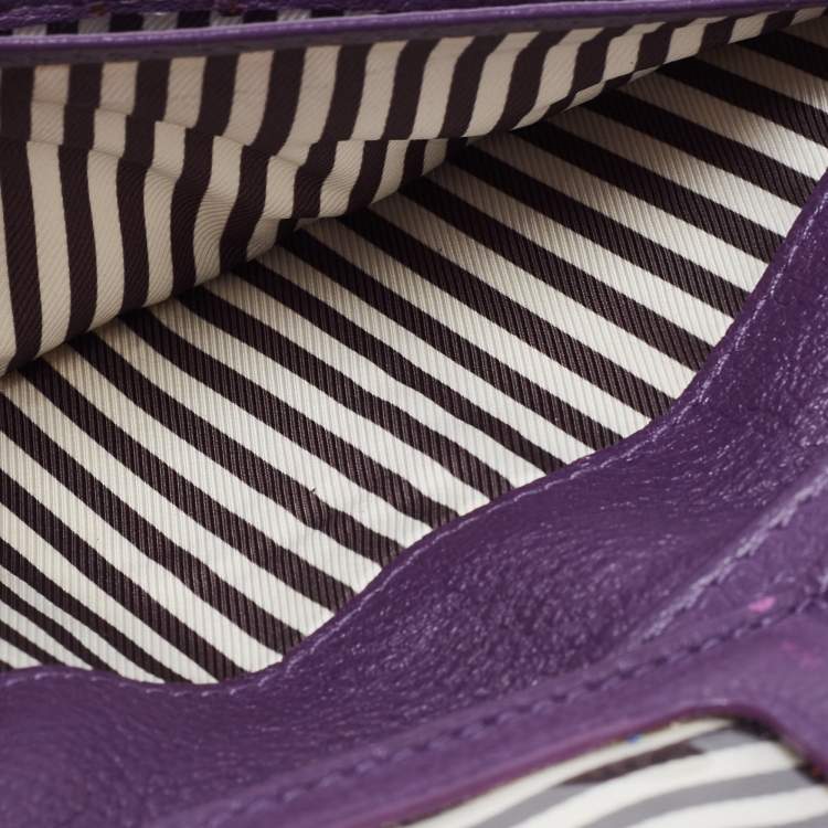 مملوكة مسبقًا Kate Spade Purple Leather New York Staci Bifold Wallet