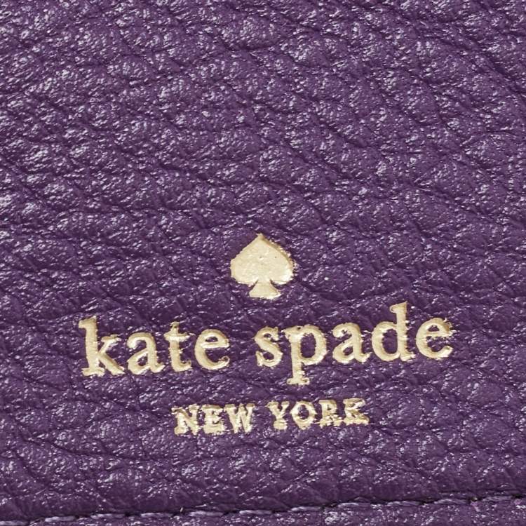 مملوكة مسبقًا Kate Spade Purple Leather New York Staci Bifold Wallet