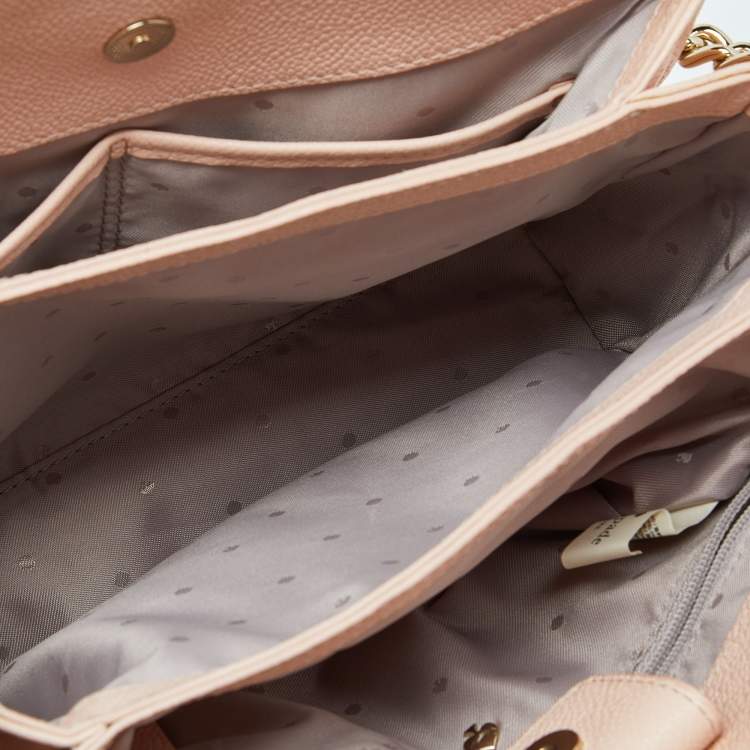 Pre Owned Kate Spade Peach Leather Chain Shoulder Bag