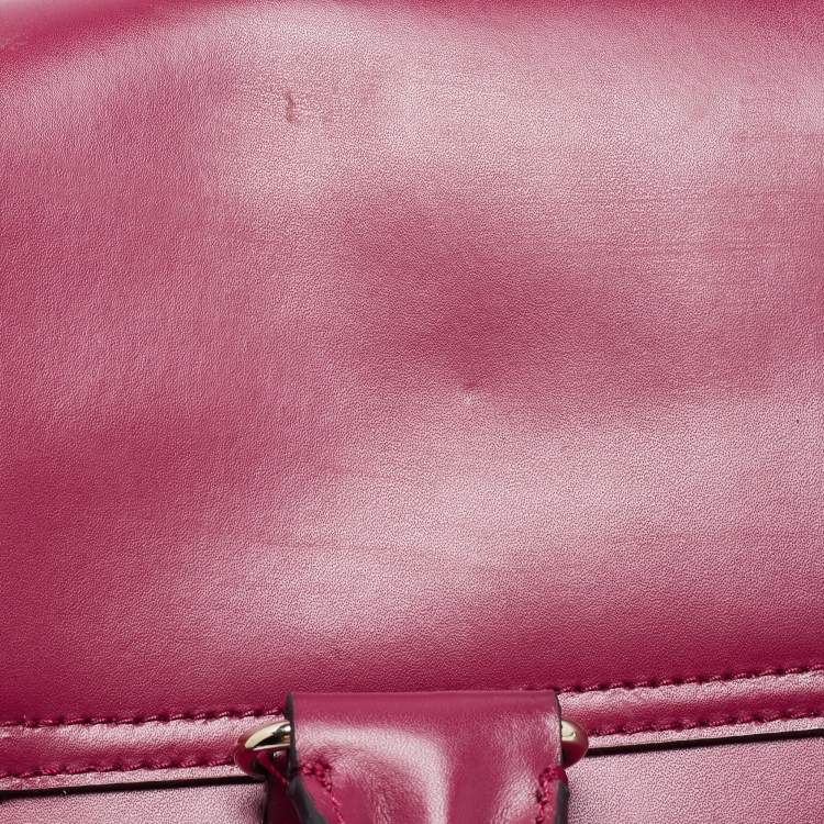 Pre Owned Kate Spade Fuchsia Leather Satchel